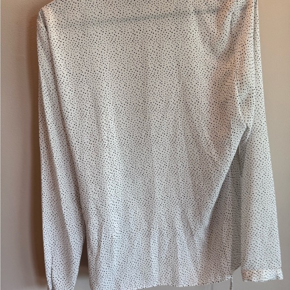 White  and Black Polka Dot Wrap Top by Adrianna 
Size medium - Picture 4 of 4